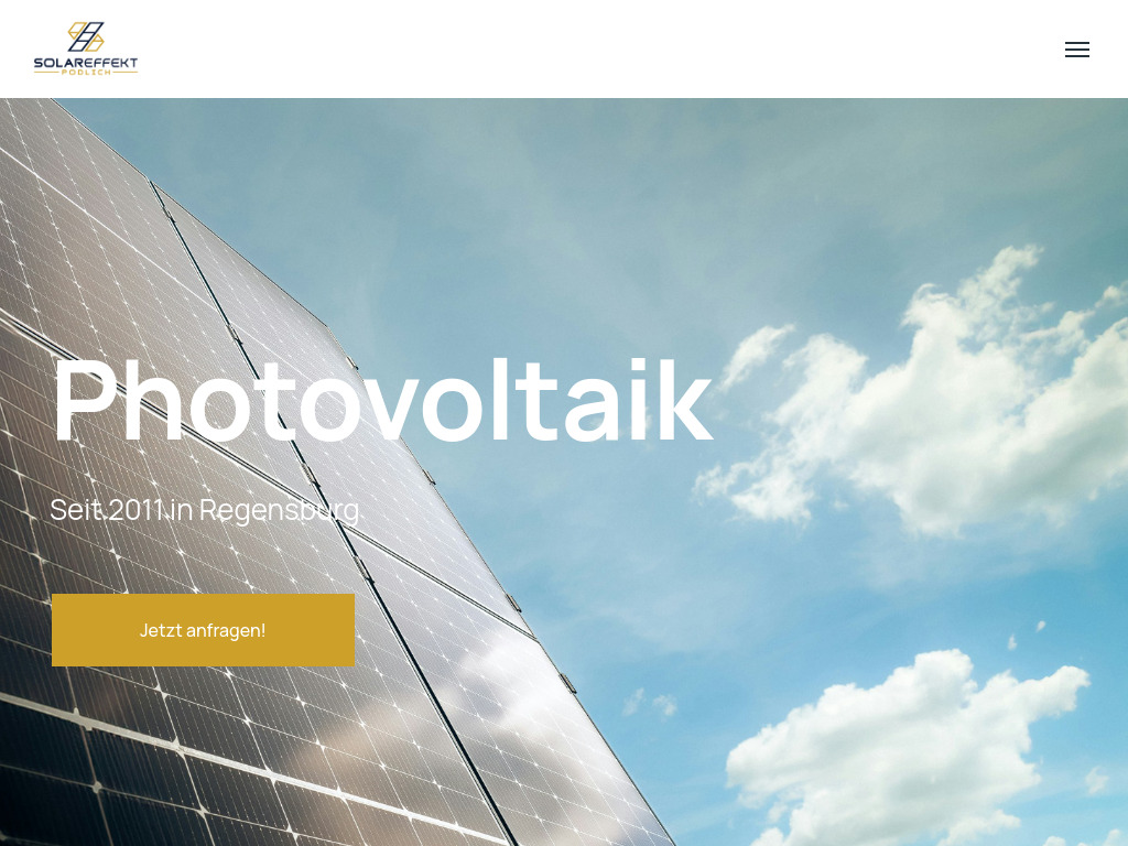 Website von Solareffekt-Podlich GmbH in Regensburg