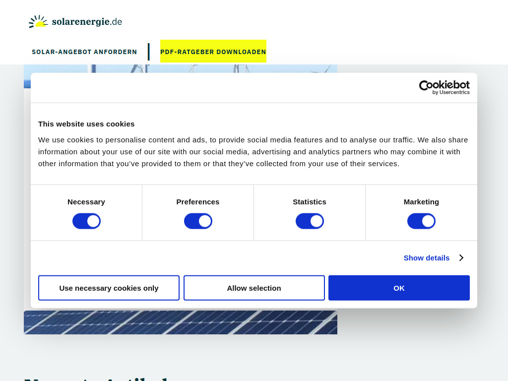 Website von SOLARWATT GmbH in Dresden