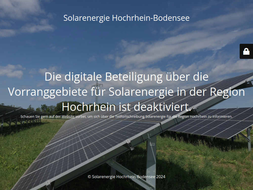 Website von Beteiligung deaktiviert