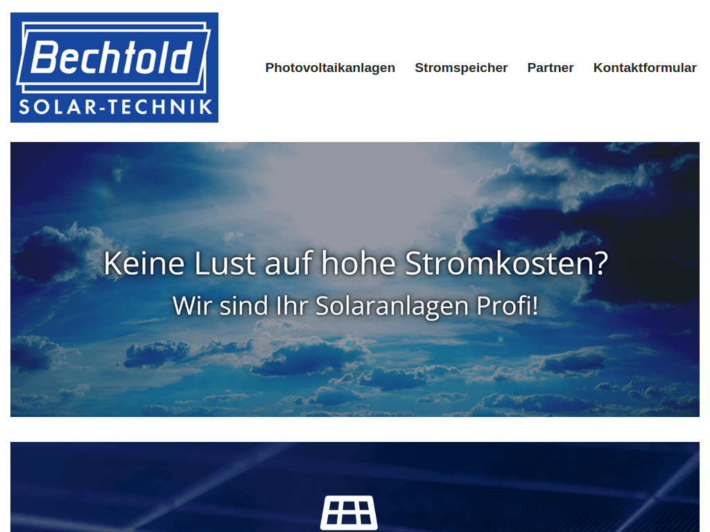Website von Bechtold Solar-Technik GmbH in Kronau