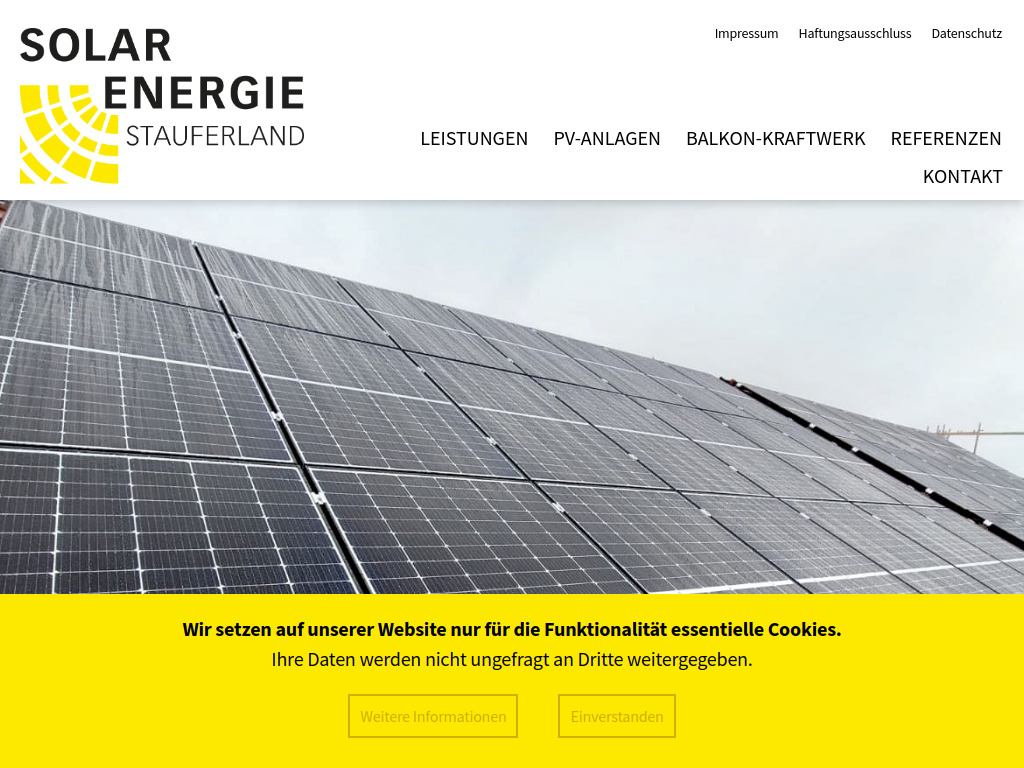 Website von Solar Energie Stauferland GmbH