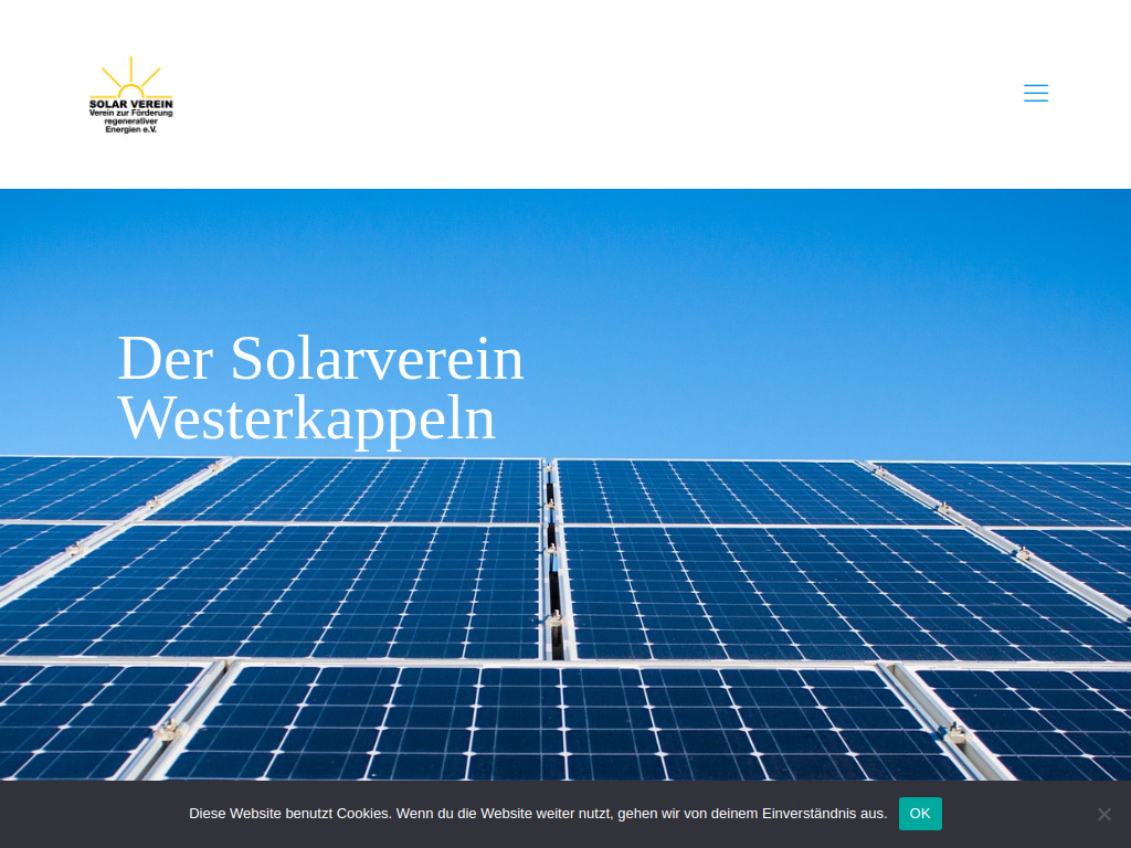 Website von Solarverein Westerkappeln in Westerkappeln