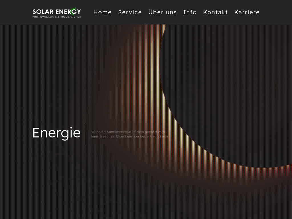 Website von SOLAR ENERGY GmbH in Maxhütte-Haidhof
