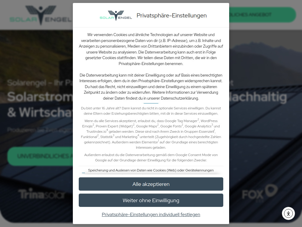 Website von Solarengel c/o Cobus Real Estate GmbH in Hattersheim am Main