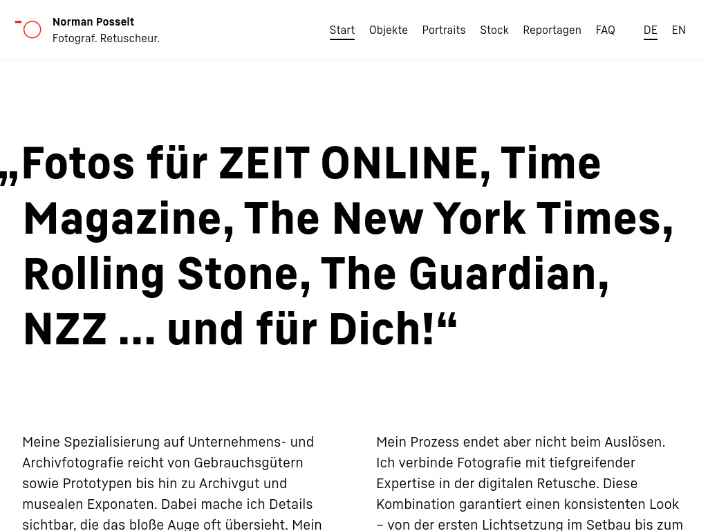 Website von Norman Posselt