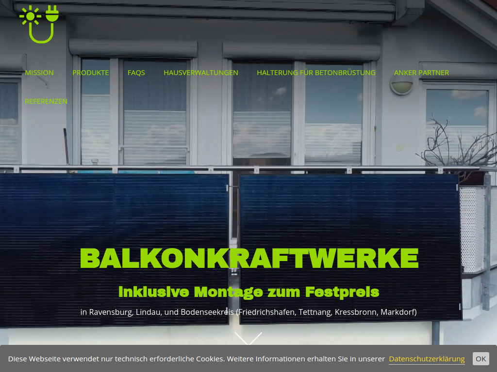 Website von balconergy GmbH