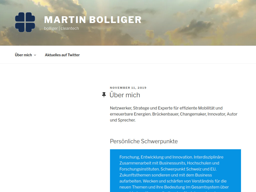Website von Martin Bolliger