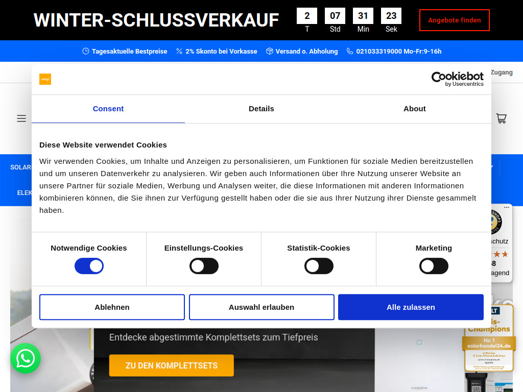 Website von solago GmbH in Düsseldorf