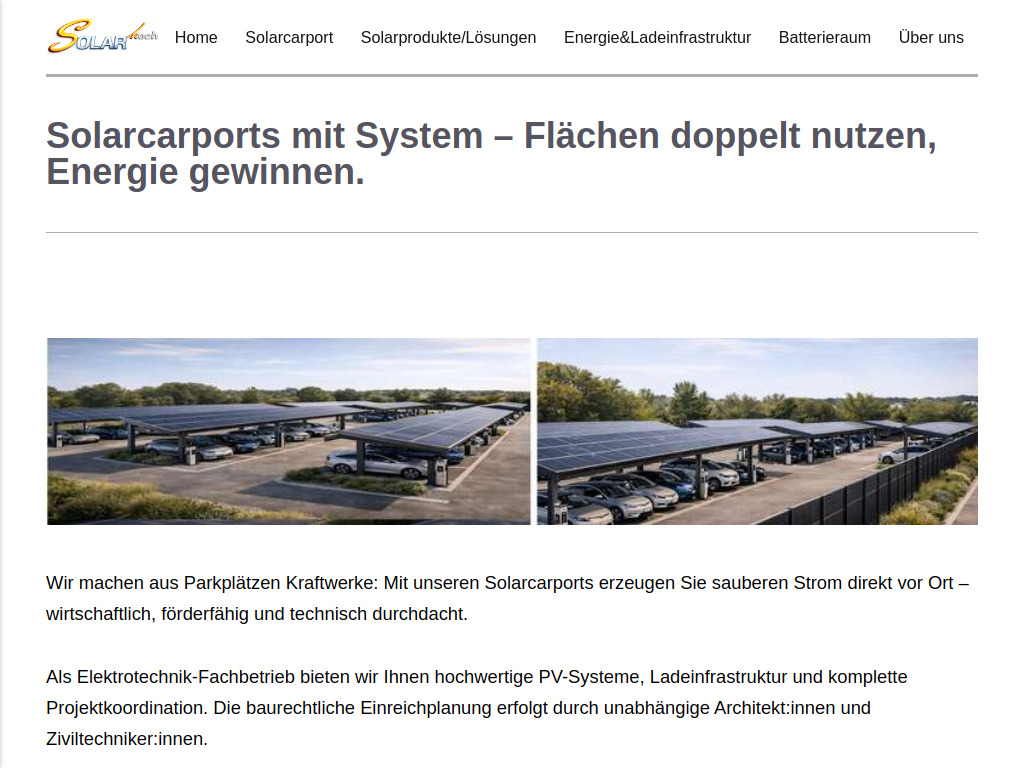 Website von Solarhoch e.U. in Breitenfurt