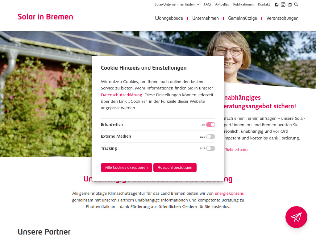 Website von Bremer Energie-Konsens GmbH in Bremen