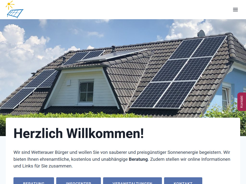 Website von Solarinitiative Wetterau in Ober-Mörlen