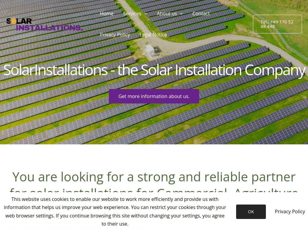 Website von Solar Installation Company - SolarInstallations - The solar installation company in Monheim am Rhein