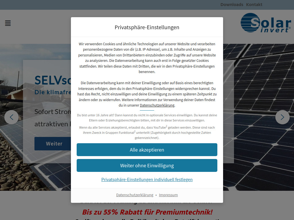 Website von SolarInvert GmbH in Magstadt