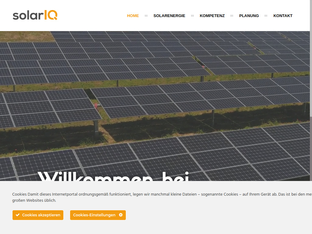 Website von solarIQ GmbH in Berlin
