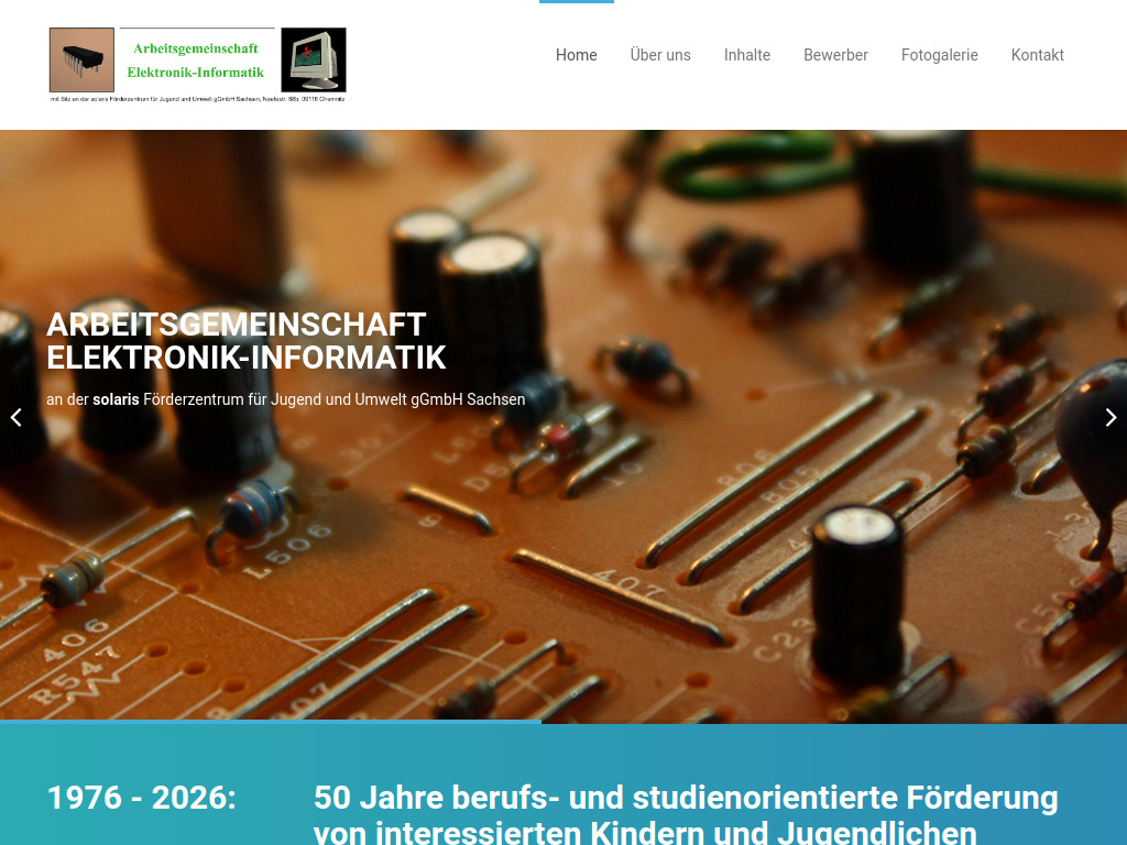 Website von Arbeitsgemeinschaft Elektronik-Informatik in Chemnitz
