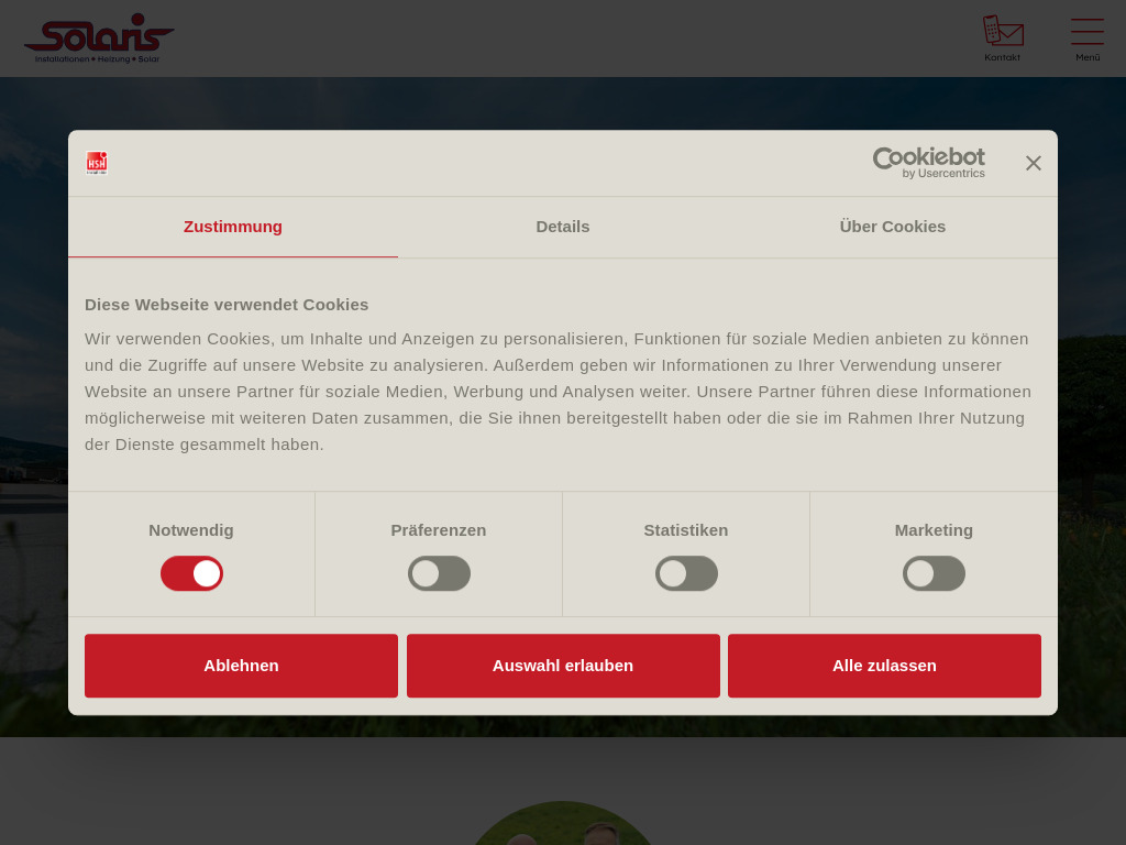 Website von Solaris GmbH in St. Veit an der Glan