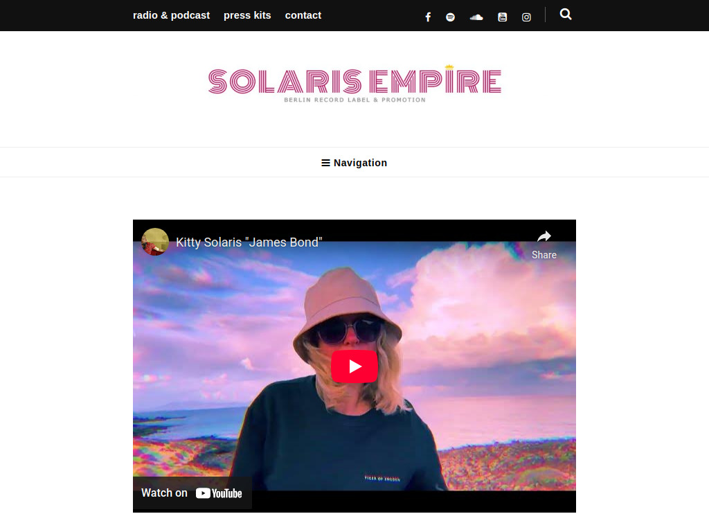 Website von Solaris Empire in Berlin