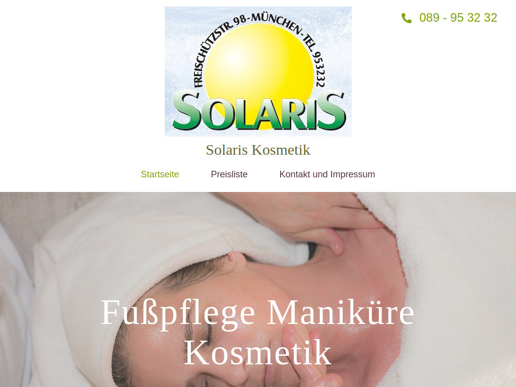 Website von Puntillo del Sol Gesellschaft für Systembräunung und Kosmetik-Vertrieb mbH in München