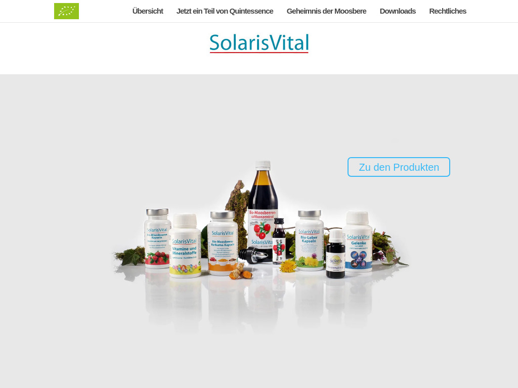 Website von Quintessence Naturprodukte GmbH & Co. KG in Vogt