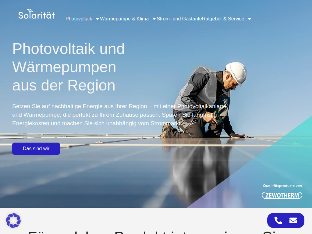 Website von Solarität GmbH in Remagen
