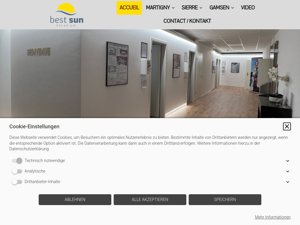 Website von Best Sun in Sierre