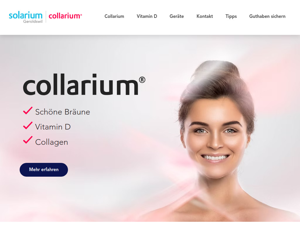 Website von Solarium Service AG in Geroldswil