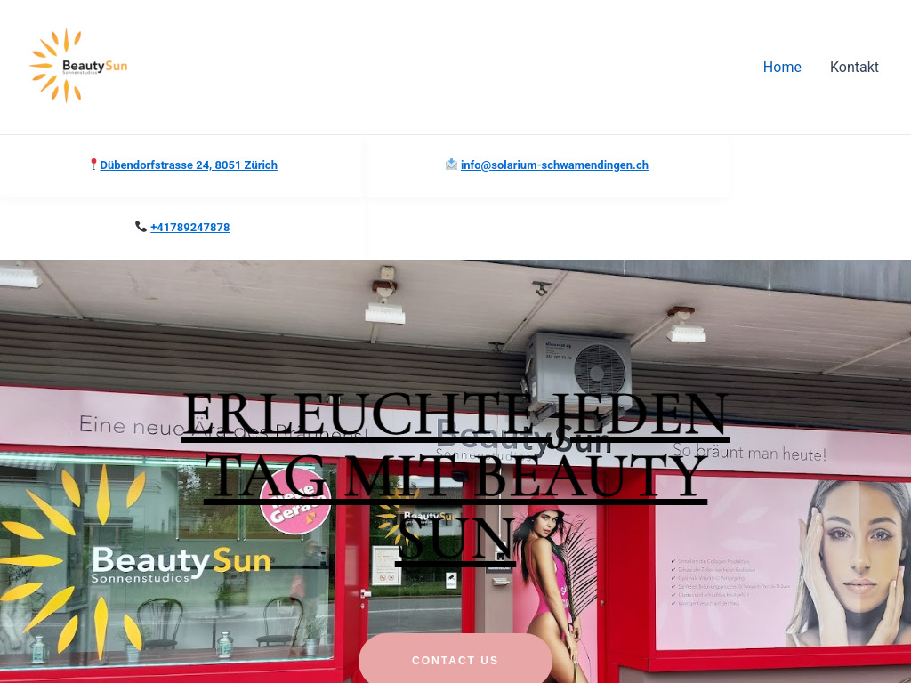 Website von solarium-schwamendingen.ch in Zürich