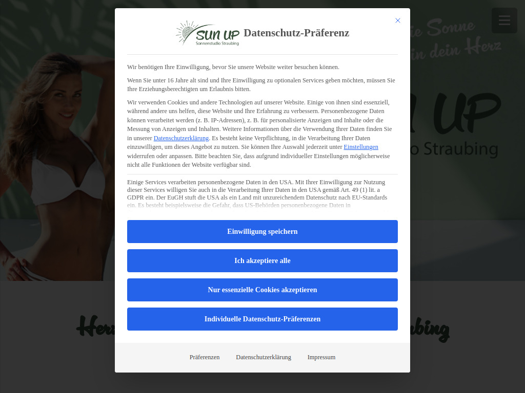 Website von Sun Up Sonnenstudio Straubing in Straubing