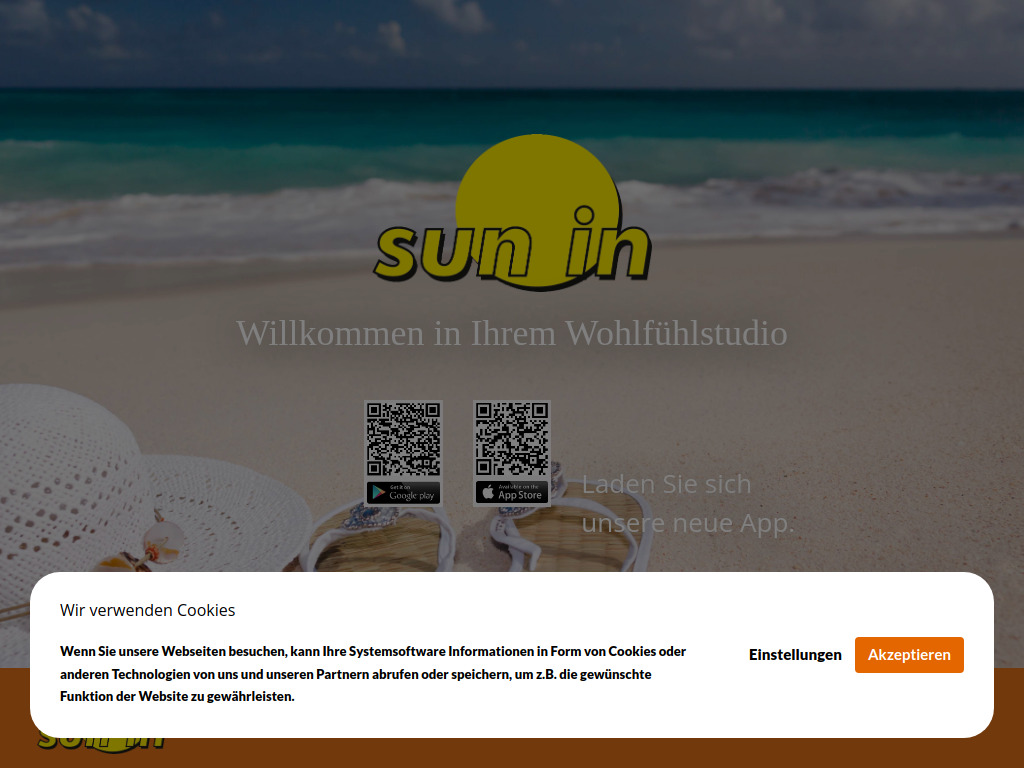 Website von Sun In Sonnenstudio in Werl