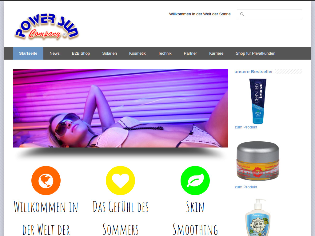 Website von Power Sun Company e.K.