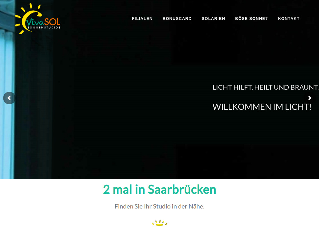 Website von solariumsaarbruecken.de in Saarbrücken