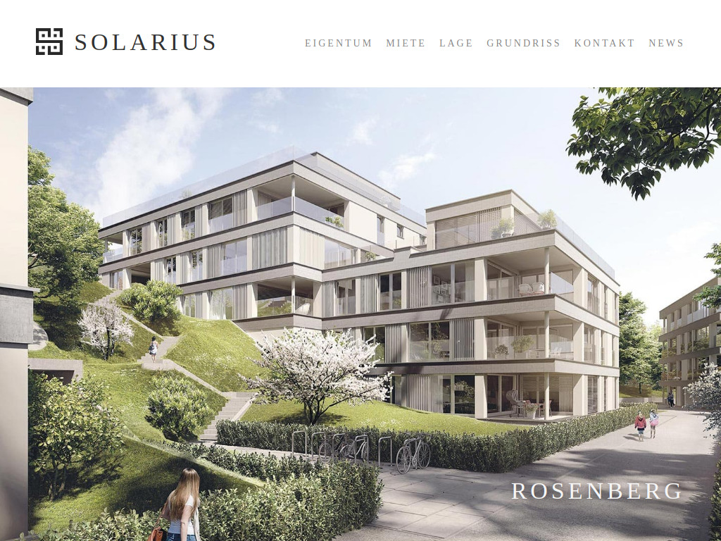 Website von Solarius Rosenberg in St.Gallen