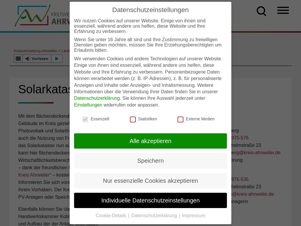 Website von Solarkataster