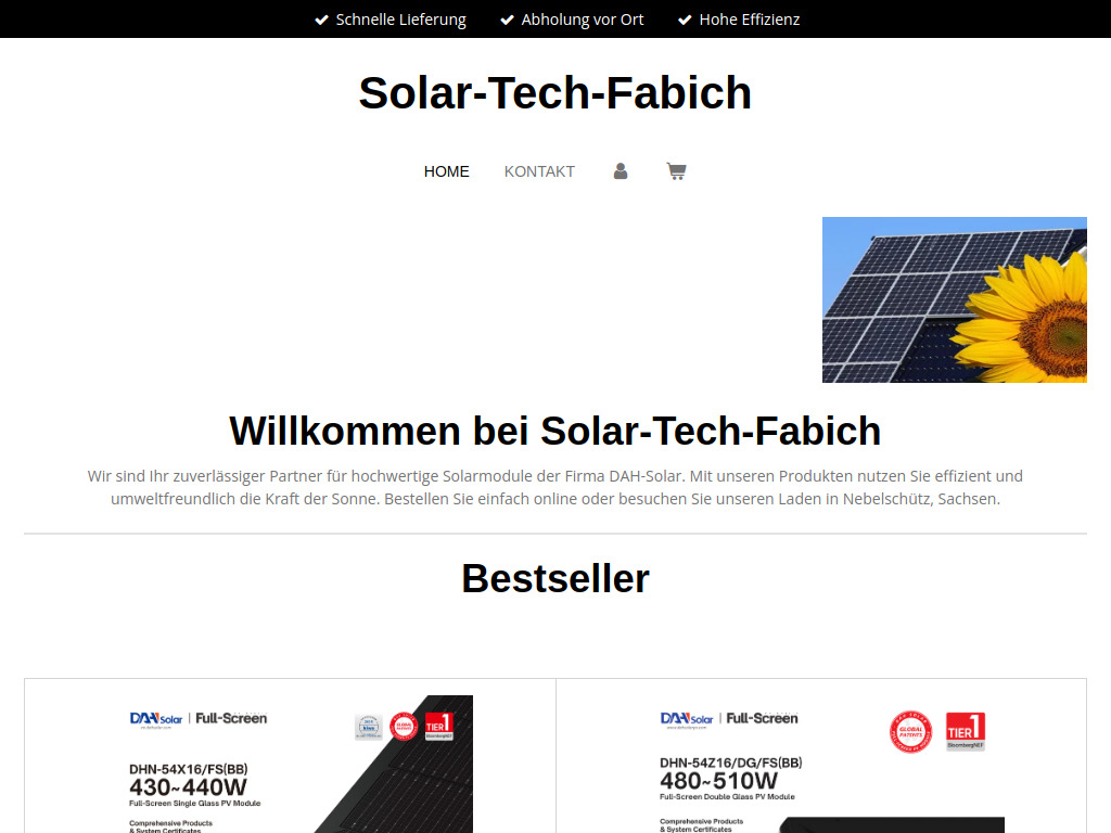Website von Solar-Tech-Fabich in Nebelschütz