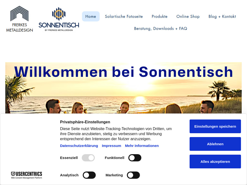 Website von Frerkes Metalldesign UG in Arnsberg