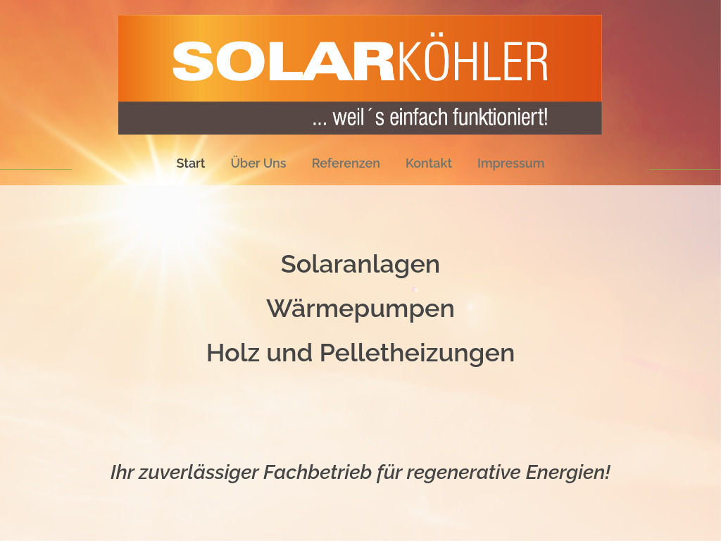 Website von Solartechnik Andre Köhler in Hartha