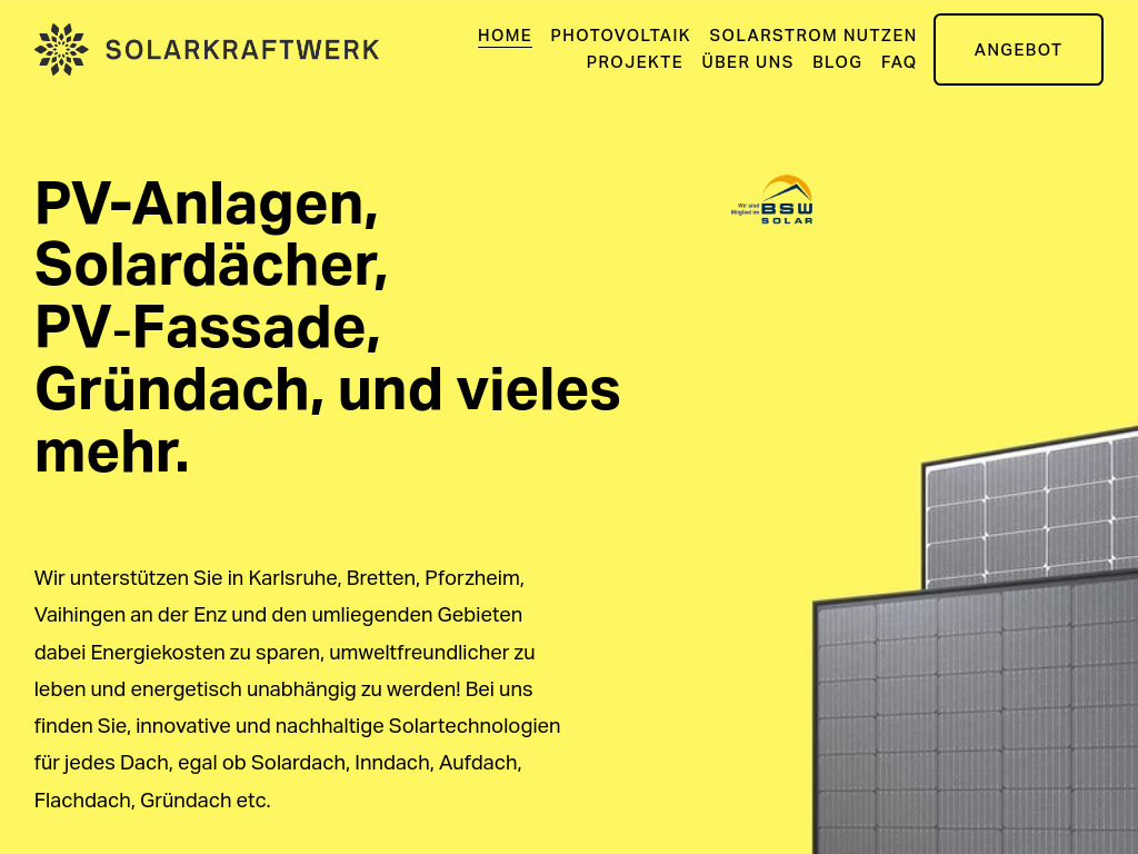 Website von SKW GmbH in Karlsruhe