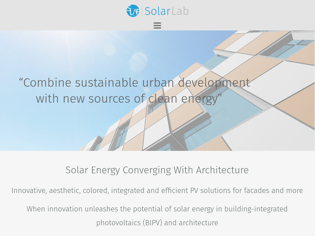 Website von SolarLab in Lausanne