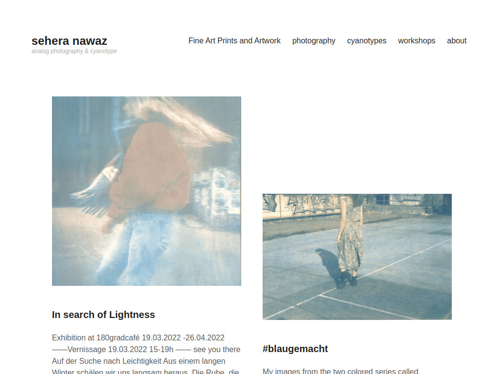 Website von Sehera Nawaz