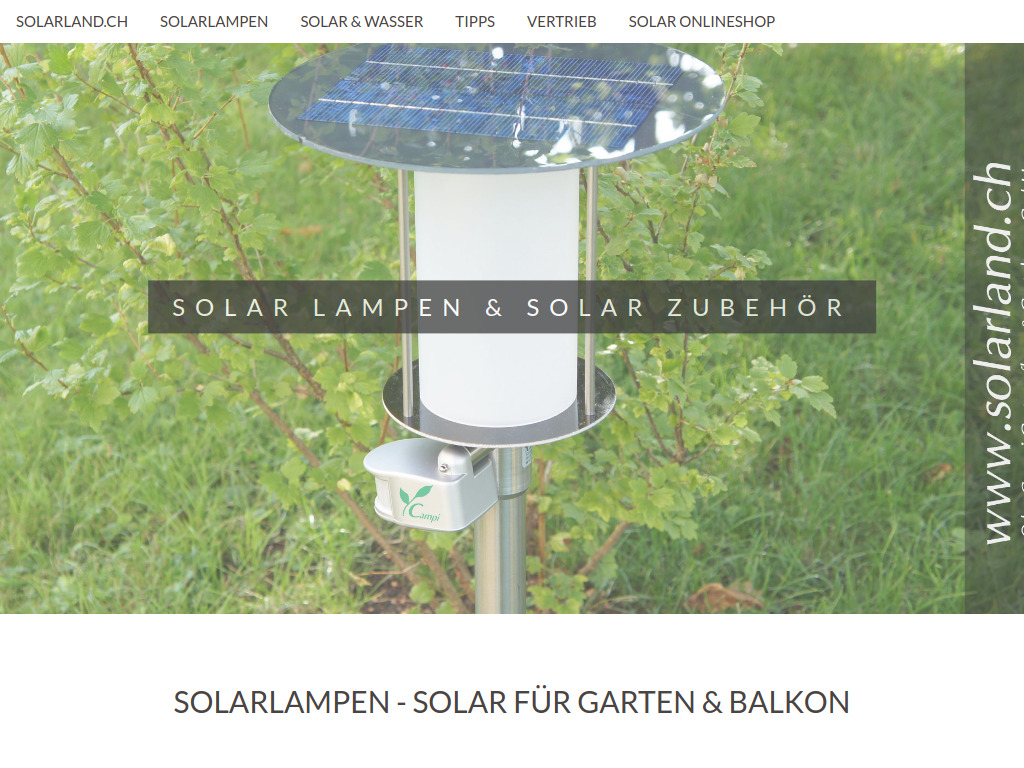 Website von Campi Gartenpflege & Gestaltung GmbH in Rapperswil