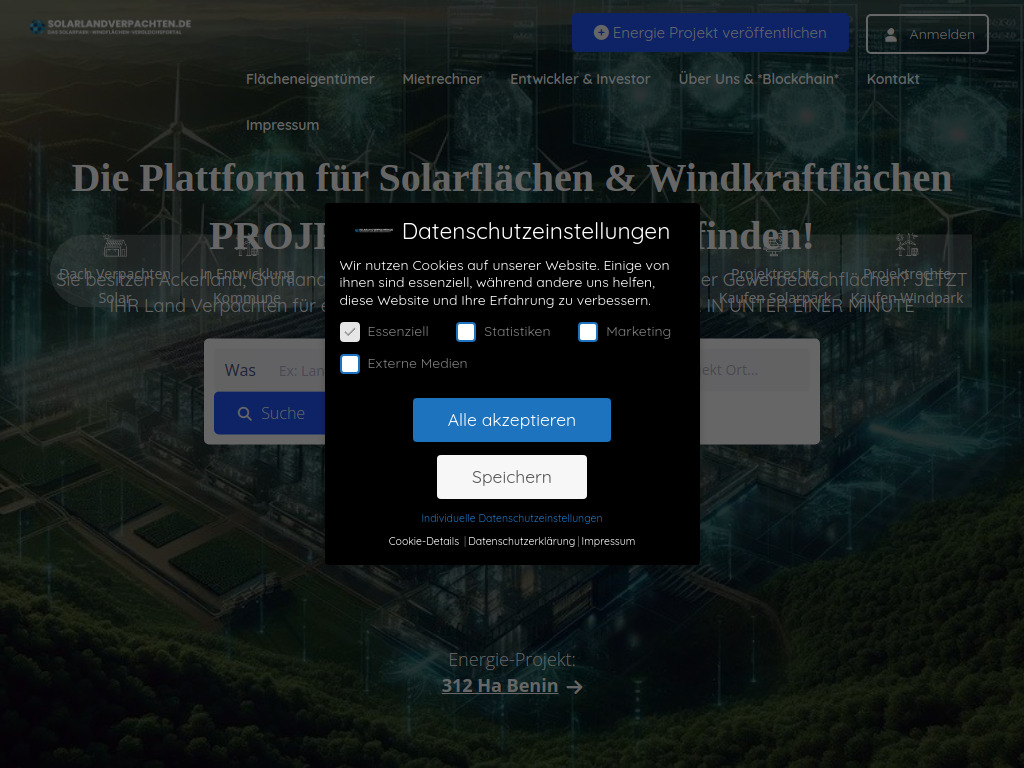 Website von Clean World Energy Patrick Scheuch in Bad Buchau