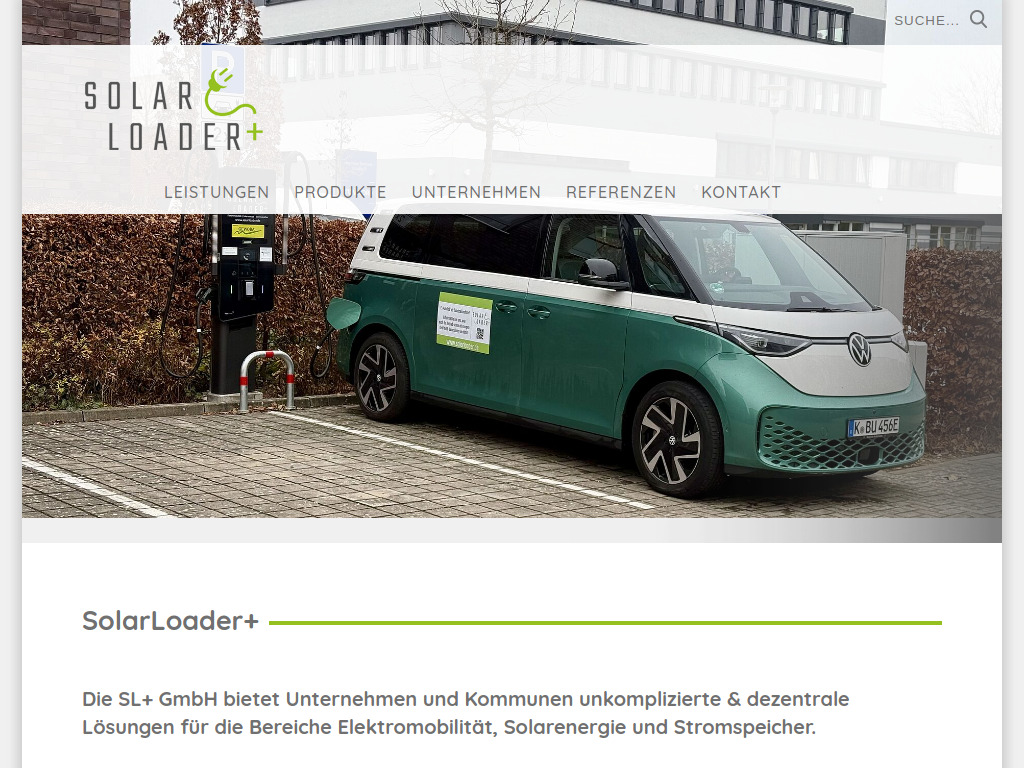 Website von SolarLoader+ GmbH in Köln
