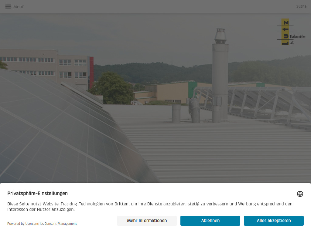 Website von Lutz Bodenmüller AG in Beringen
