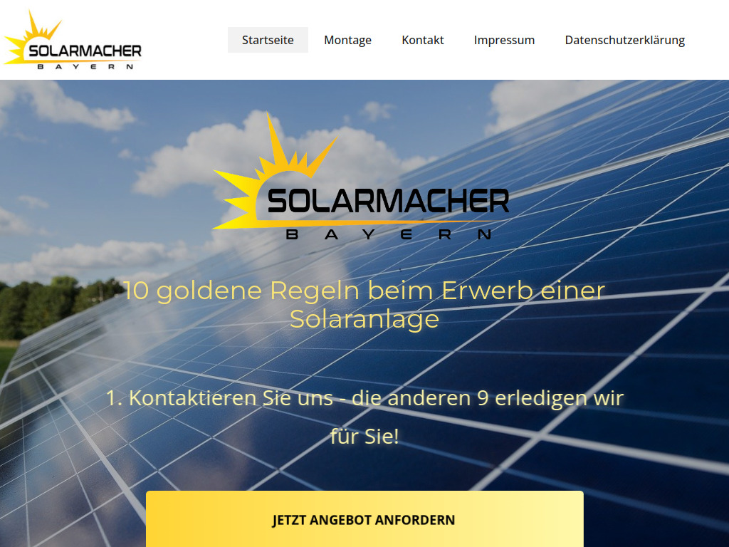 Website von Solarmacher Bayern in Ottobrunn