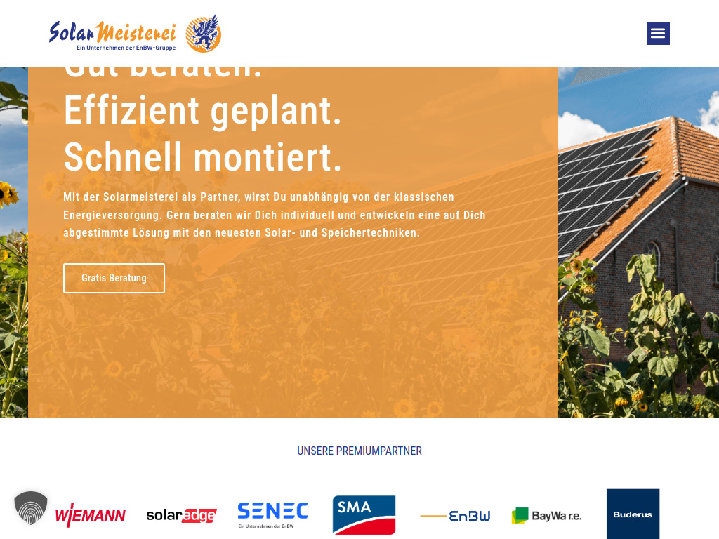 Website von Solarmeisterei GmbH in Schwielowsee