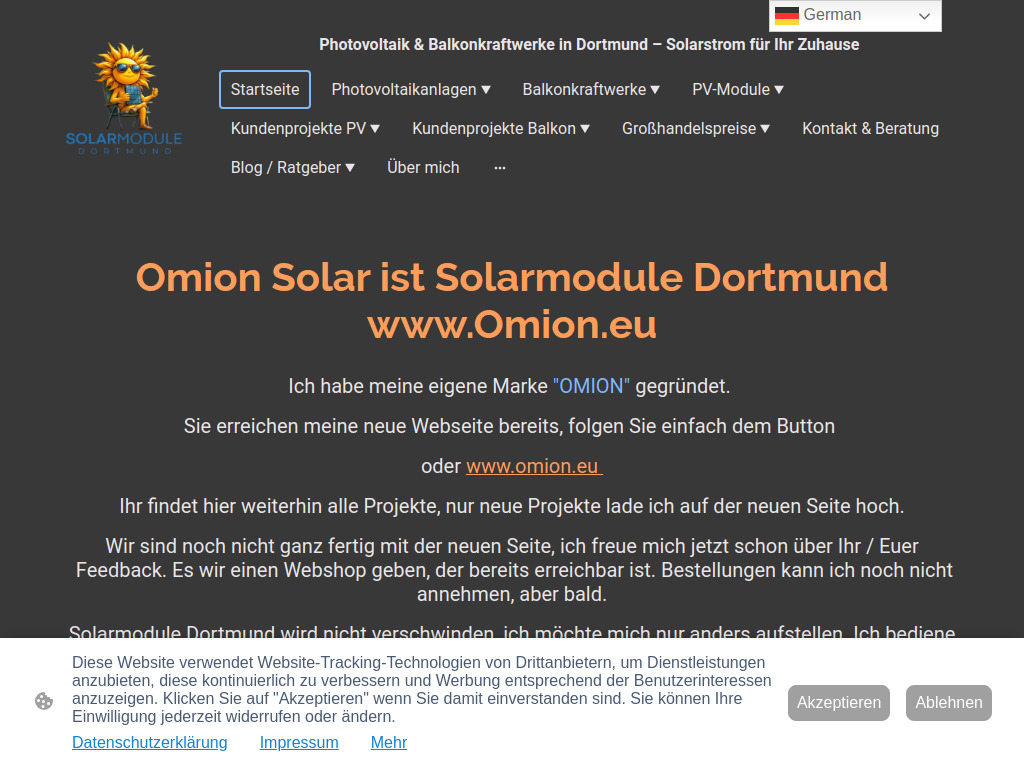 Website von Solarmodule Dortmund in Dortmund