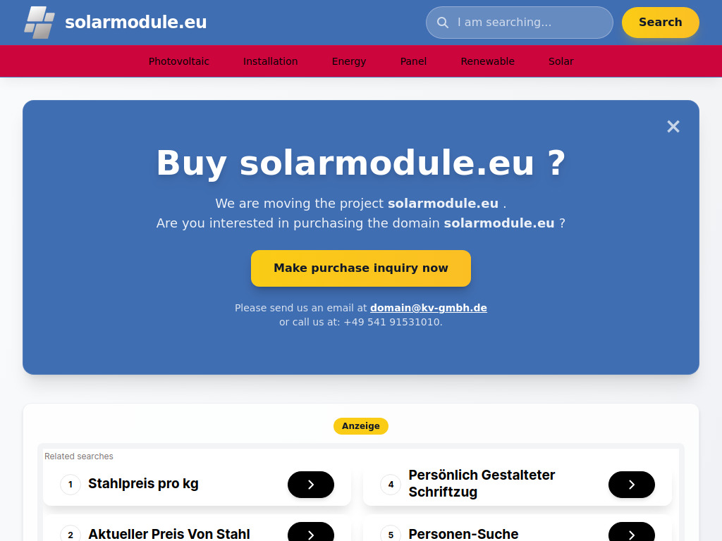 Website von KV GmbH in Osnabrück