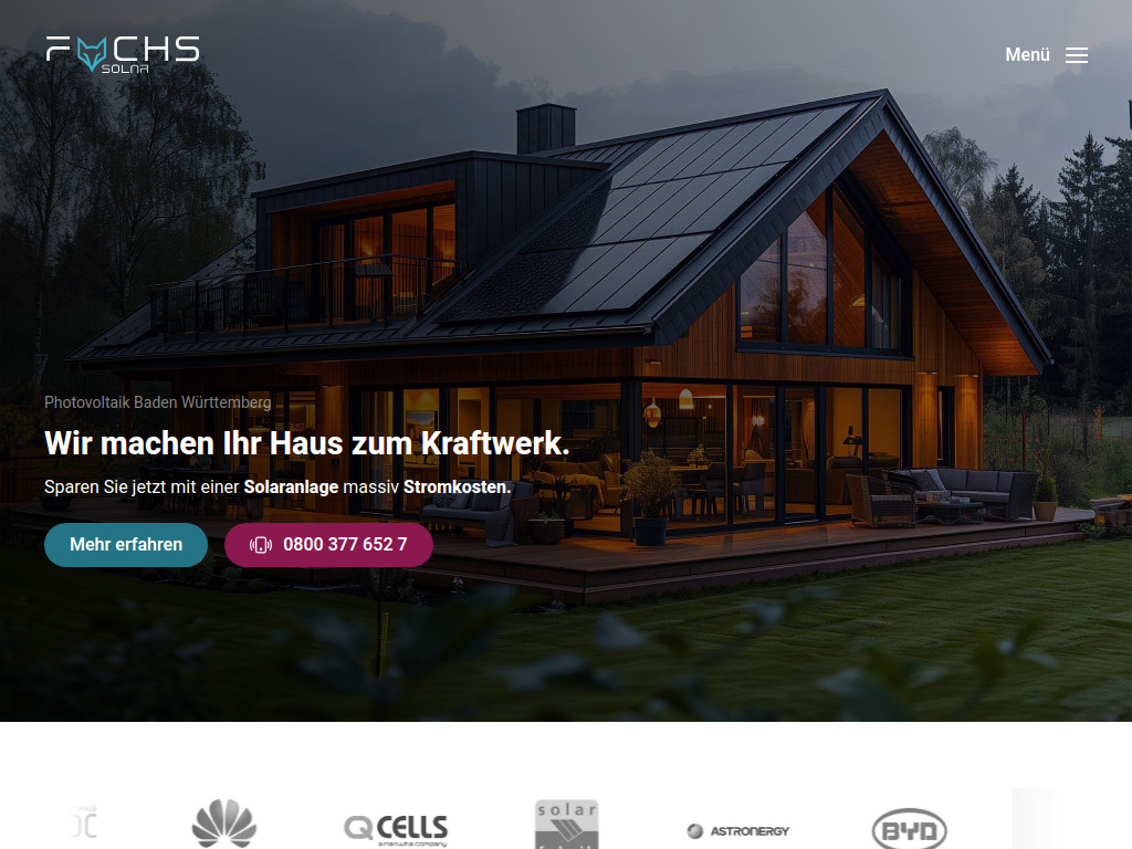 Website von Photovoltaik Baden Württemberg