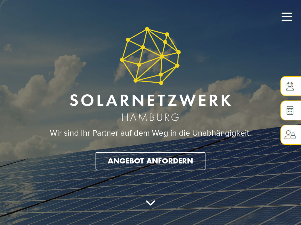 Website von Solarnetzwerk Hamburg GmbH in Hamburg