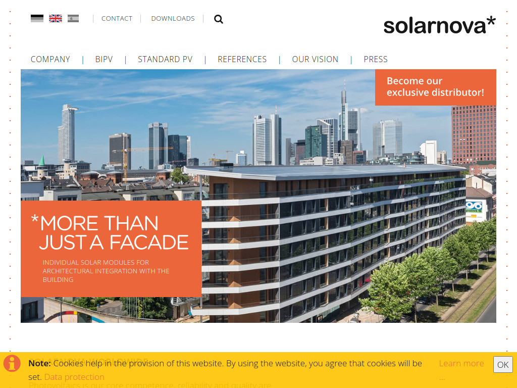Website von solarnova Deutschland GmbH in Schenefeld